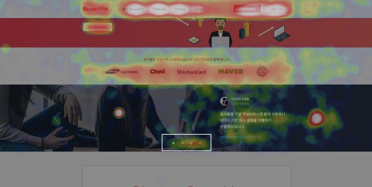 뷰저블리의 무브 히트맵으로 살펴본 뷰저블 메인 페이지